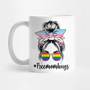 Free mom hugs Messy Bun Mug